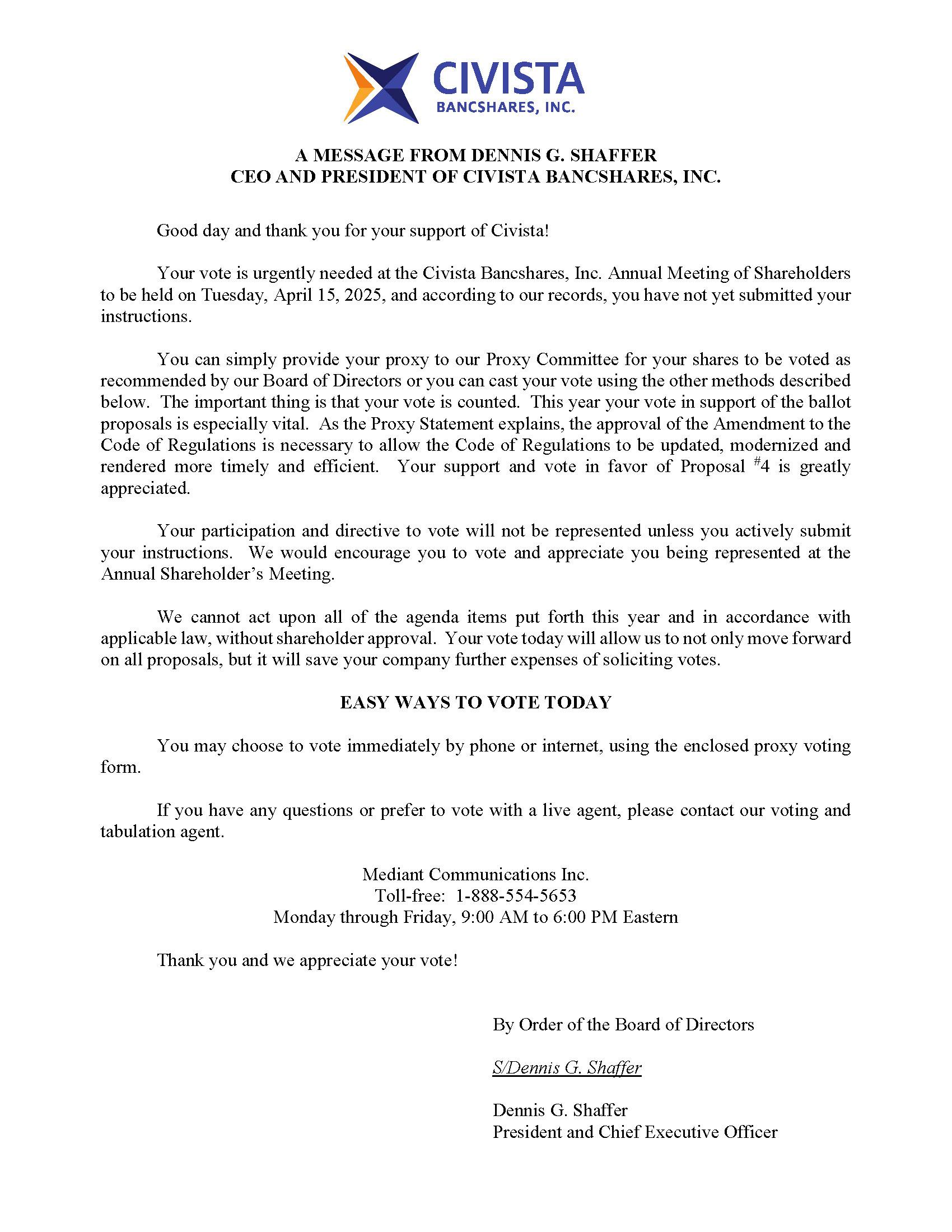 Reminder Letter