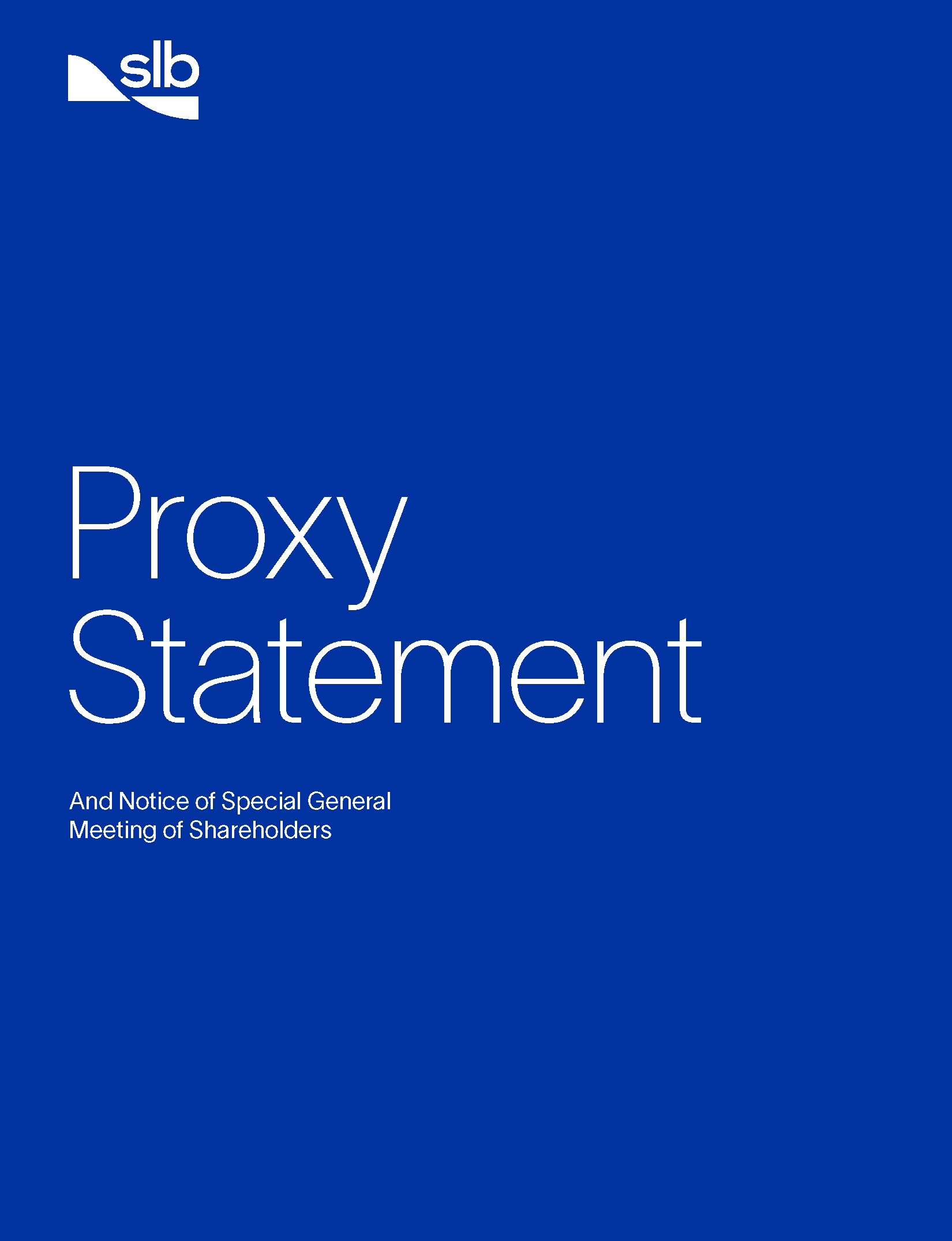 Proxy Statement Cover